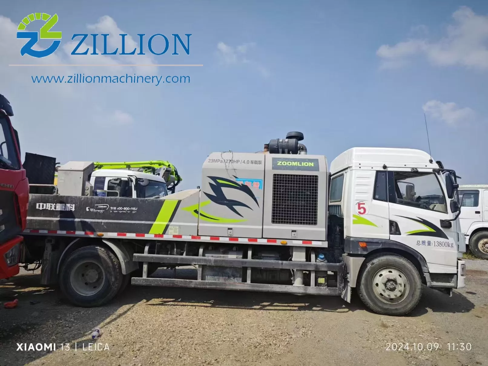 2022 zoomlion 10023 tikinti üçün daşınan beton nasos xətti pompası