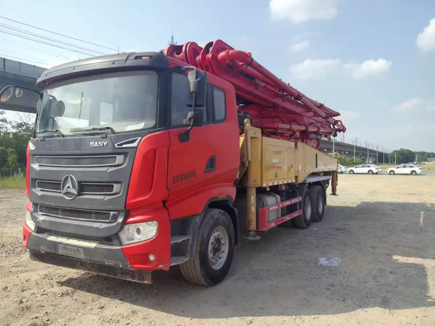 keyfiyyətli 2020 sany boom pump truck-də quraşdırılmış beton pompası avtomobil sany şassisində 49m