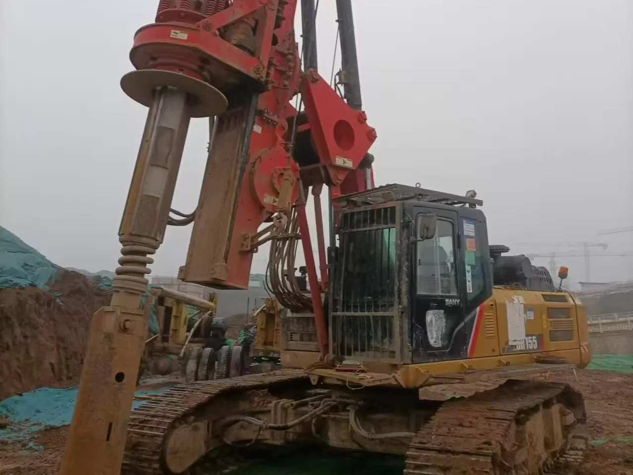 2019 sany piling machinery sr155 təməl qazma üçün ekskavator fırlanan qazma qurğusu